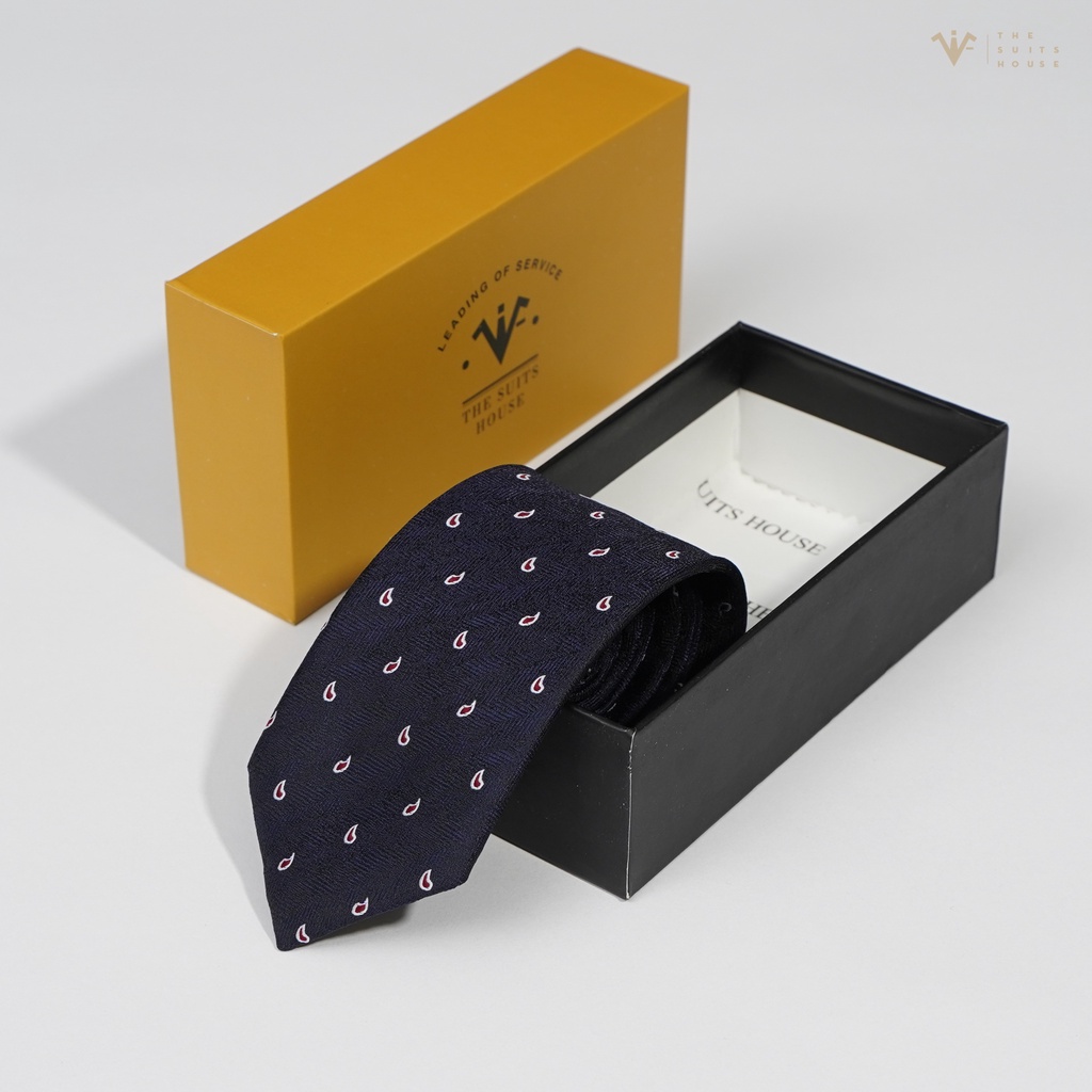 Cà vạt nam caravat THE SUITS HOUSE hoạ tiết bản 7cm - 9cm, công sở, lịch lãm