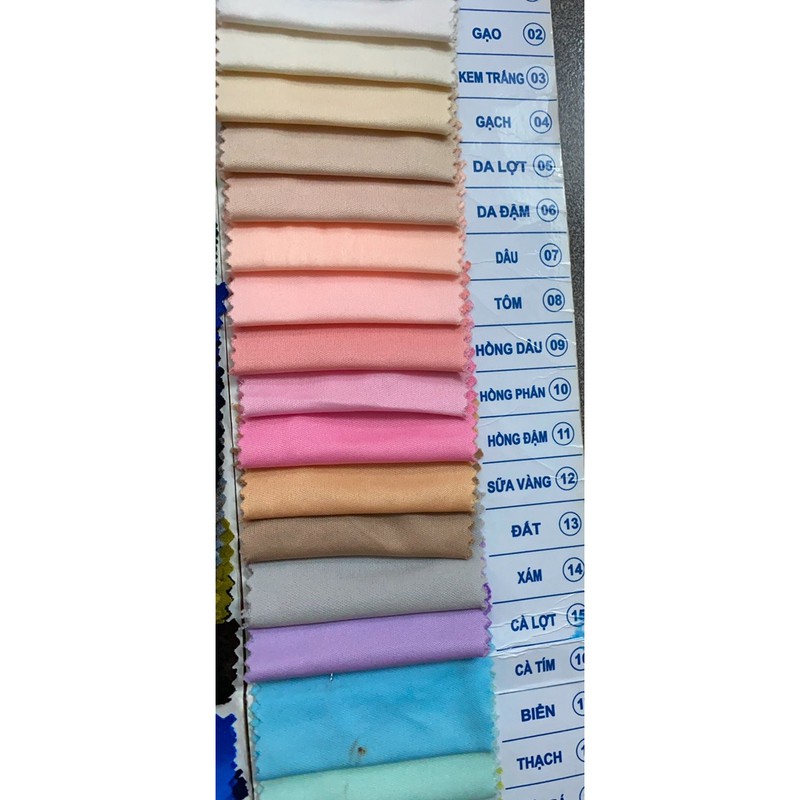 Vải lót thun silk khổ 1m6: giá bán 1 mét