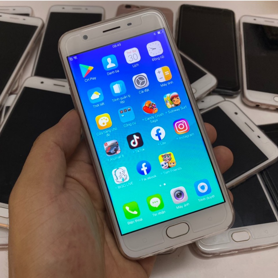 Điện Thoại Oppo A57 Tặng Dán Kính Cường Lực Ram 3G Bộ Nhớ 32GB Chơi Game Mạnh Xem Youtube Mượt