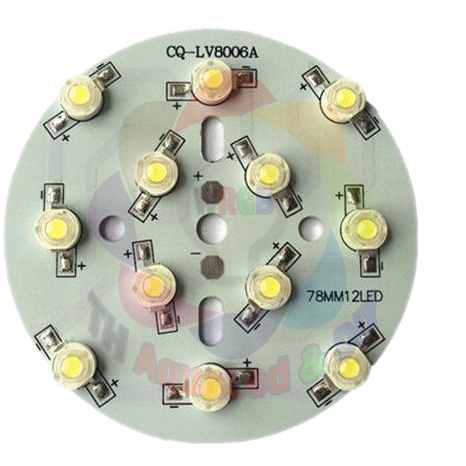 Mạch LED tròn 12 chip, 15 chip hàn sẵn, gia công ép keo chi tiết, thiết kế theo yêu cầu