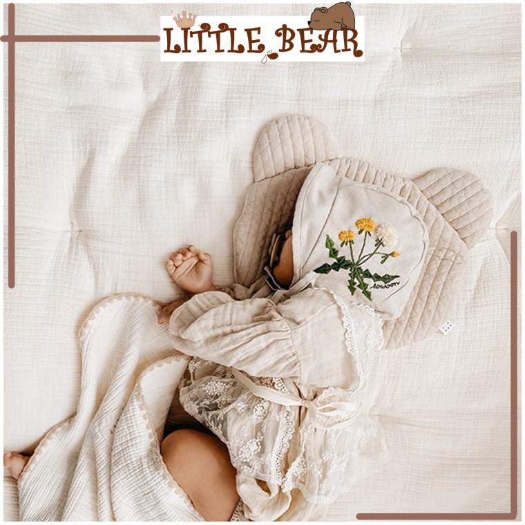 Gối Mỏng Malolotte Quilting HANDMADE Phong Cách Hàn Quốc Cho Bé - Little Bear