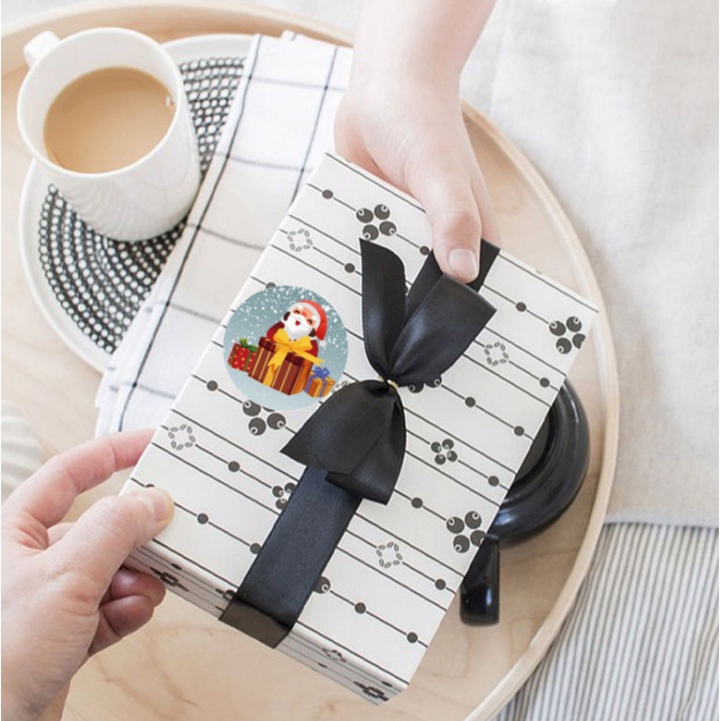 Sticker Mery Chirstmas - Cuộn sticker giáng sinh 500 cái x 2.5cm