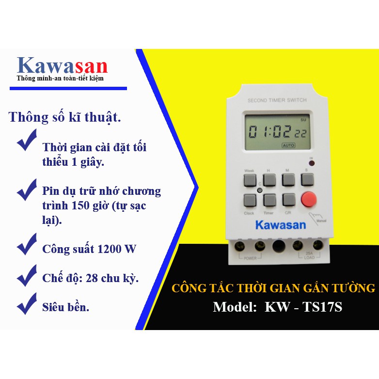 Bộ Chuông 8 inch - 97db báo giờ trường học, nhà xưởng, văn phòng hẹn giờ chuẩn giây TS17S-8IN