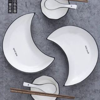 Bố đĩa sứ mặt trăng 5 đĩa