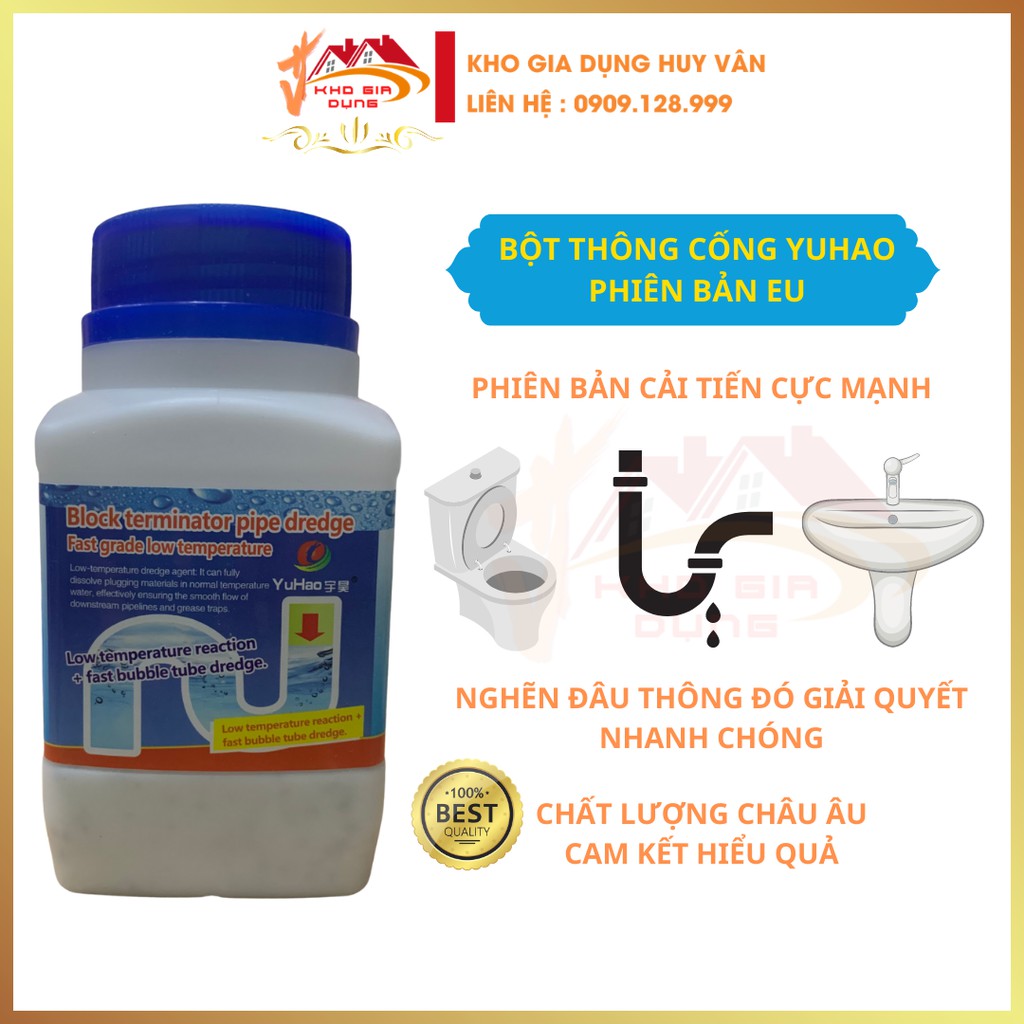 Bột Thông Cống,Bồn Cầu,Lavabo Cực Mạnh Siêu Thần Thánh 268G Thế Hệ Mới