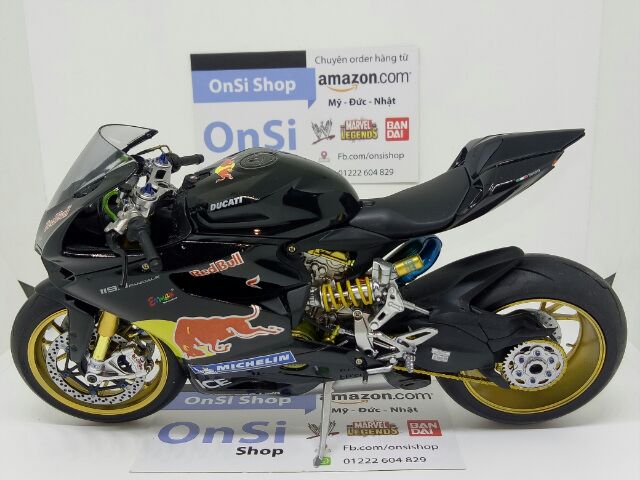 DUCATI 1199 PANIGALE VER RED BULL 1/12 TAMIYA MÔ HÌNH XE ĐỘ