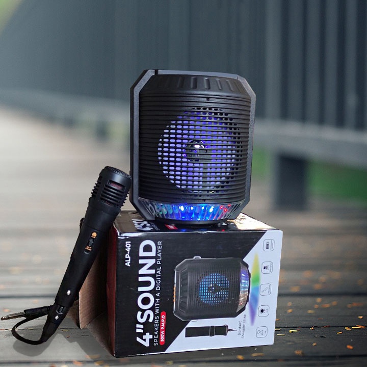 Loa Karaoke Bluetooth Mini ALP-401, Giá Rẻ, Âm Thanh Sống Động Kèm Theo Đèn Led Khi Nghe Nhạc