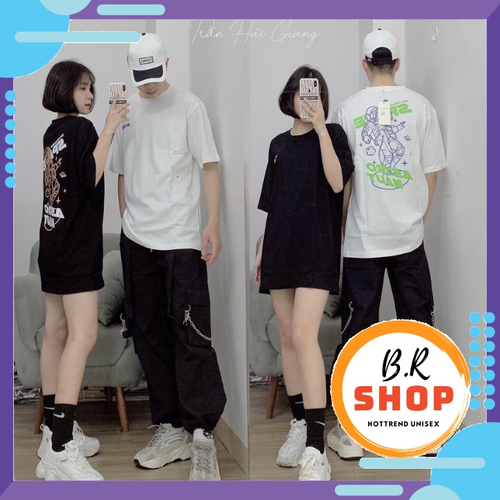 Áo thun tay lỡ from rộng Freesize Unisex