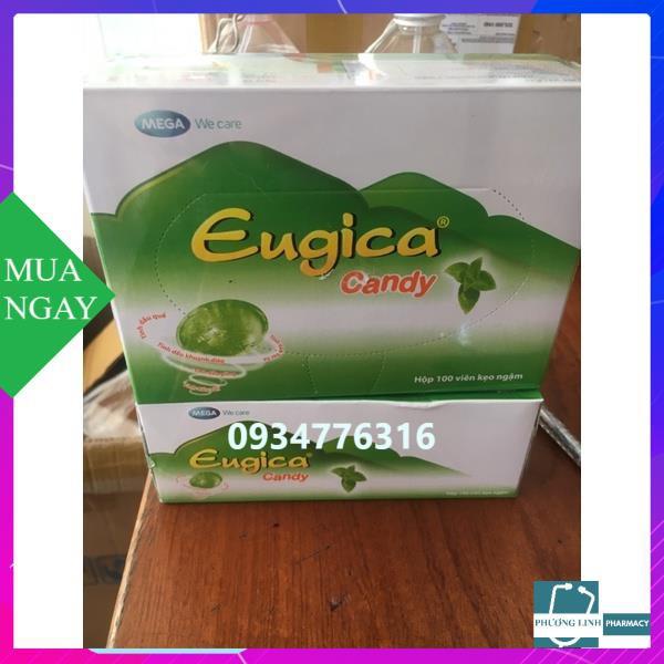 Eugica candy viên ngậm ho, viêm họng ... hộp 100 viên