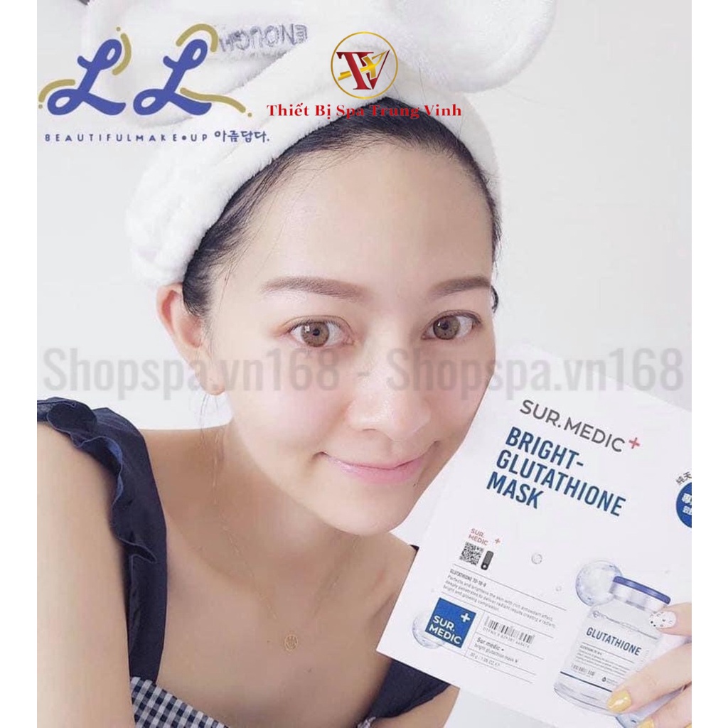 Mặt nạ dưỡng trắng da Glutathione, Mask truyền trắng Sur Medic+ Bright Glutathione Mask