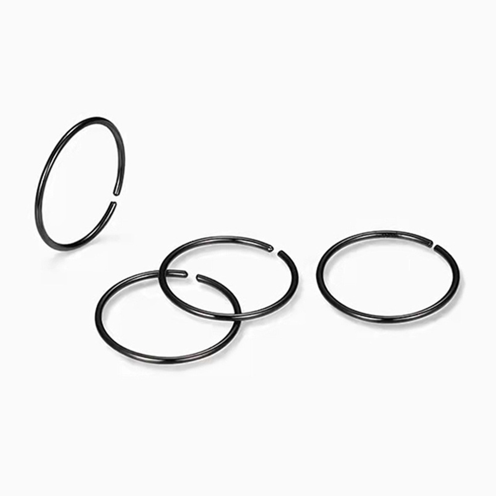 1 Nhẫn Hở Hình Tròn Màu Đen Có Thể Điều Chỉnh Phong Cách Vintage Thời Trang Cho Nữ