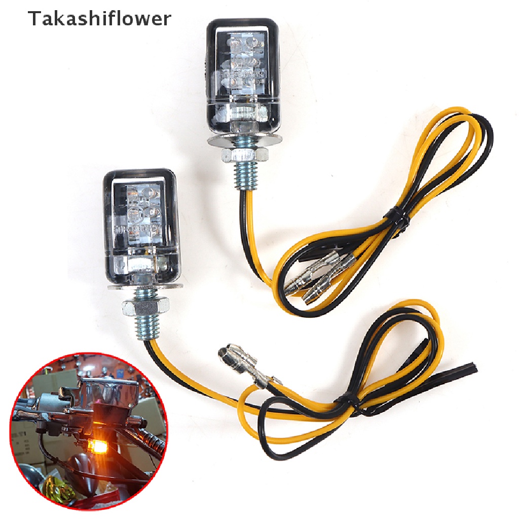 1 Cặp Đèn Xi Nhan Mini 6 Bóng LED 12V Chất Lượng Cao Cho Xe Mô Tô