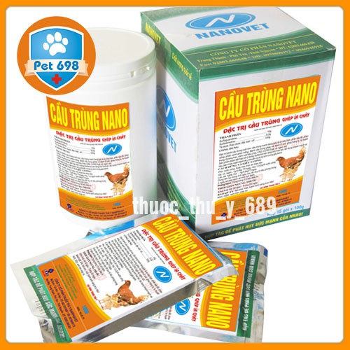 Cầu trung NANO 10g - NANOVET bệnh đường ruột trên gia cầm, thủy cầm PET-698