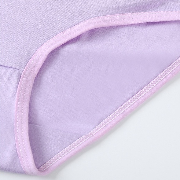 Quần Lót Kháng khuẩn nữ Cotton Màu Trơn Lưng Vừa Không Đường May Thoải Mái Dễ Thương Cho Nữ