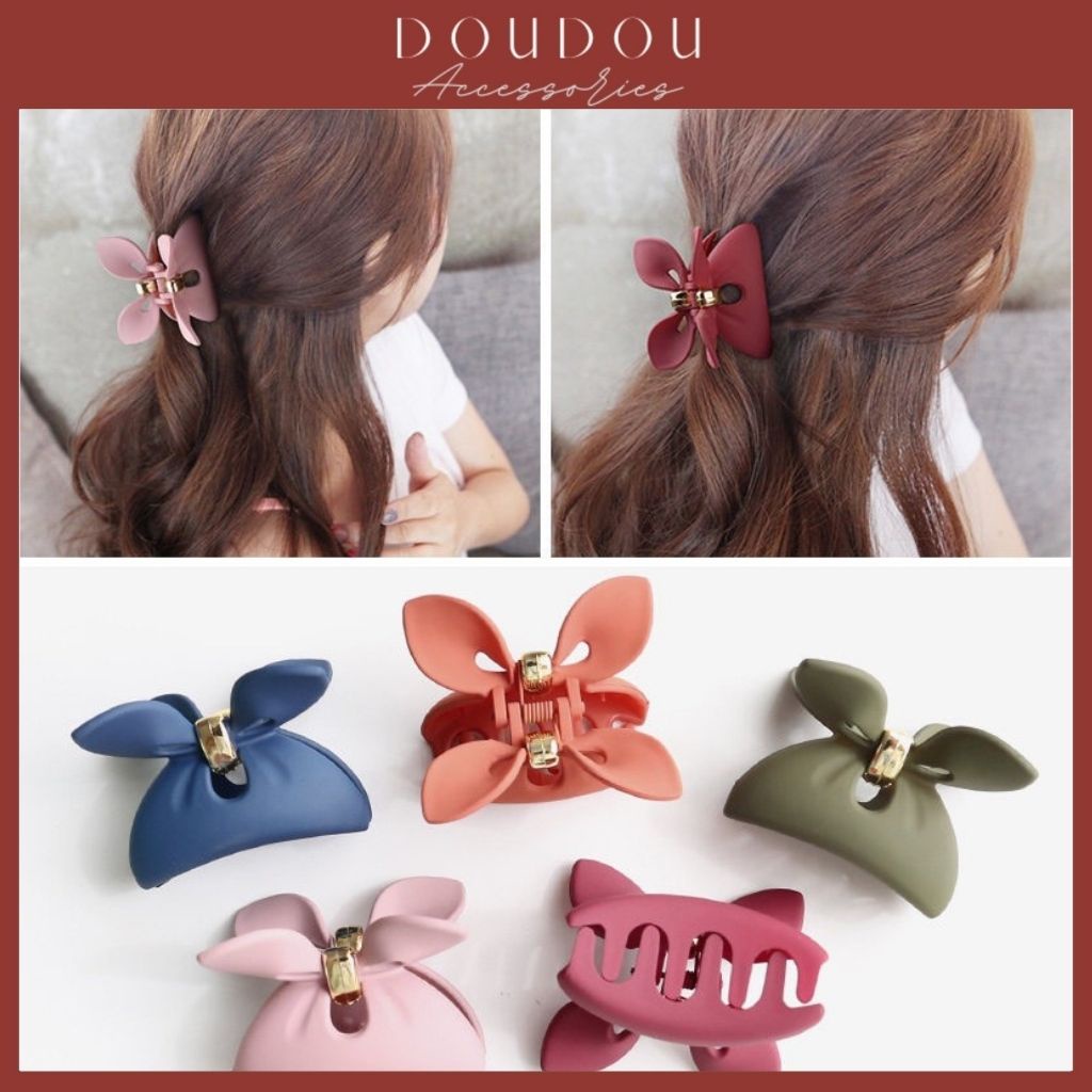 (XẢ KHO THANH LÝ) Phụ kiện kẹp tóc xinh DOUDOU Cặp tóc Kẹp càng cua Hàn Quốc tai thỏ phong cách Hàn Quốc ZJ030