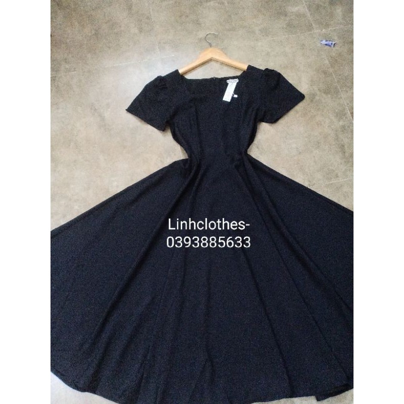 Đầm cổ vuông xoè Witch023- hình thật trải sàn | BigBuy360 - bigbuy360.vn