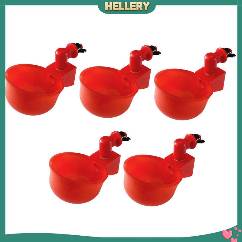 Set 5 Cốc Uống Nước Tự Động Bằng Nhựa Cho Gà