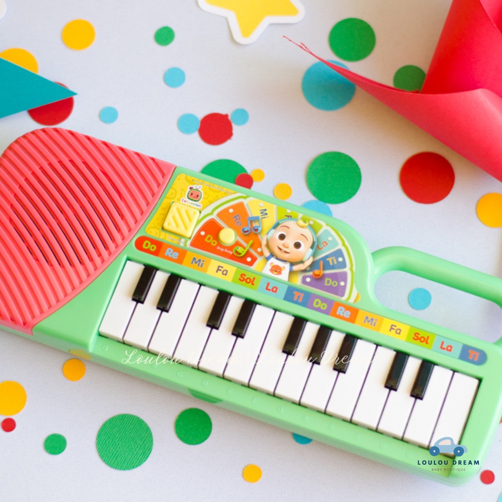 Đồ chơi nhạc cụ đàn piano Cocomelon - Musical Keyboard 23 phím vui nhộn cho bé