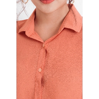Áo sơ mi cam nữ EDINI - SM194