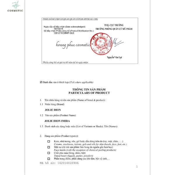 Nước hoa nữ chính hãng thơm lâu, hương ngọt ngào - Singapore  Imari - Jolie Dion  60ml