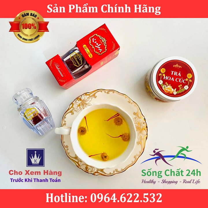 Nhụy Hoa Nghệ Tây SAFFRON Super Negin TÂY Á 3 GRAM - Sống Chất 24h