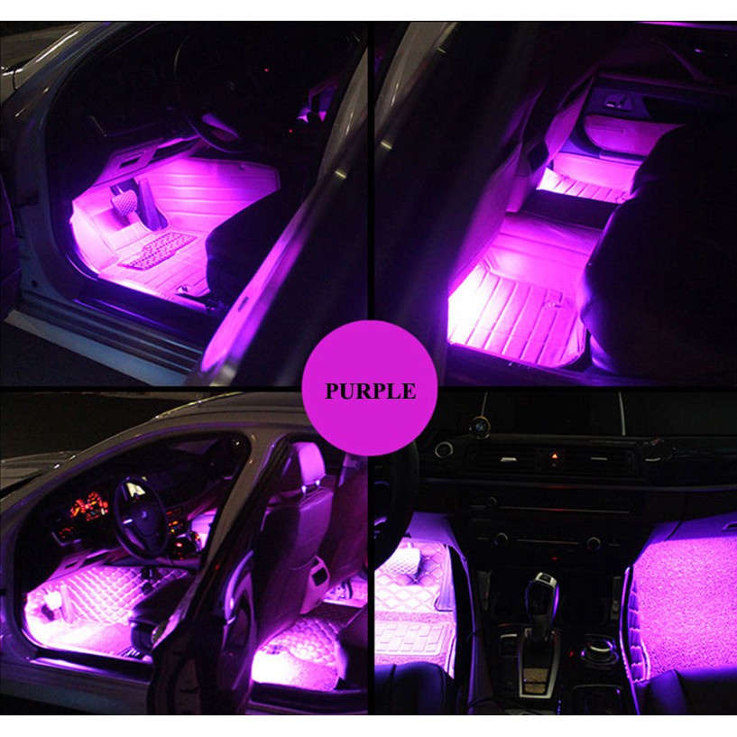 Lymoyo Đèn LED Không Dây Điều Khiển Từ Xa Nhiều Chế Độ RGB Trang Trí Nội Thất Xe Hơi
