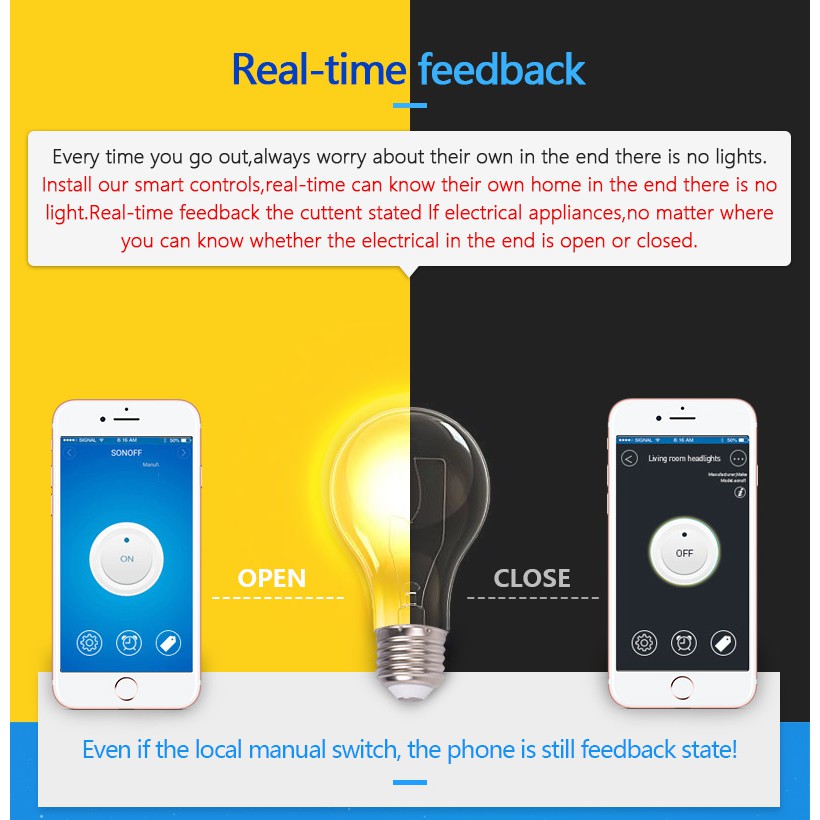 công tắc điện điều khiển từ xa sonoff Basic Điều Khiển Thông Minh qua điện thoại