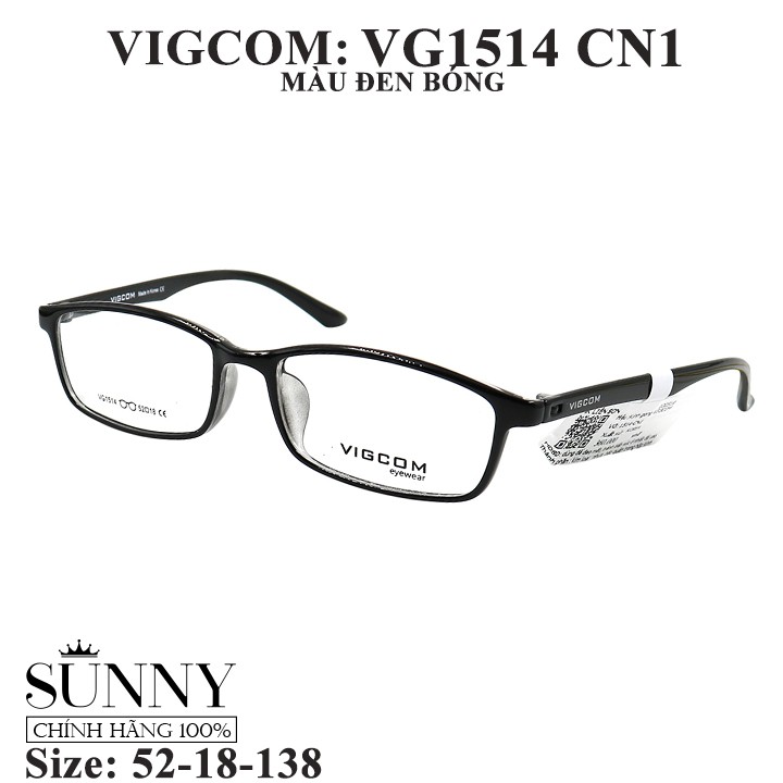 VG1514 nhiều màu - gọng kính Vigcom chính hãng, thiết kế dễ đeo bảo vệ mắt