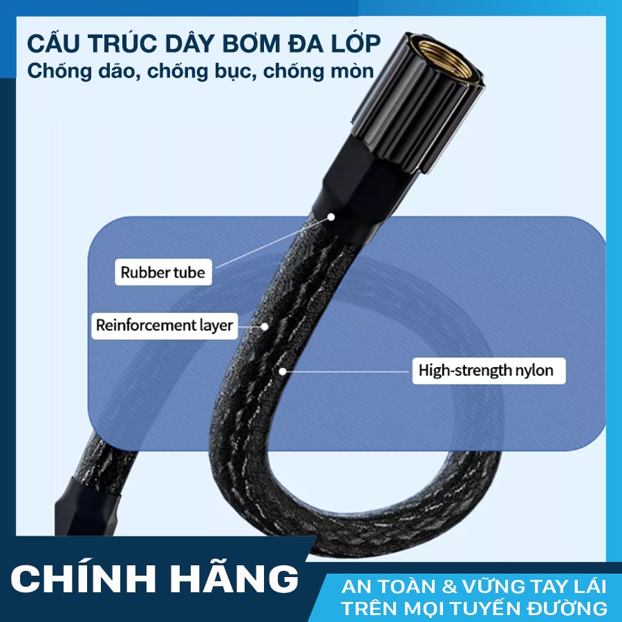Máy bơm lốp cầm tay dùng pin Laika F1901 dành cho xe hơi - Bảo hành 24 tháng