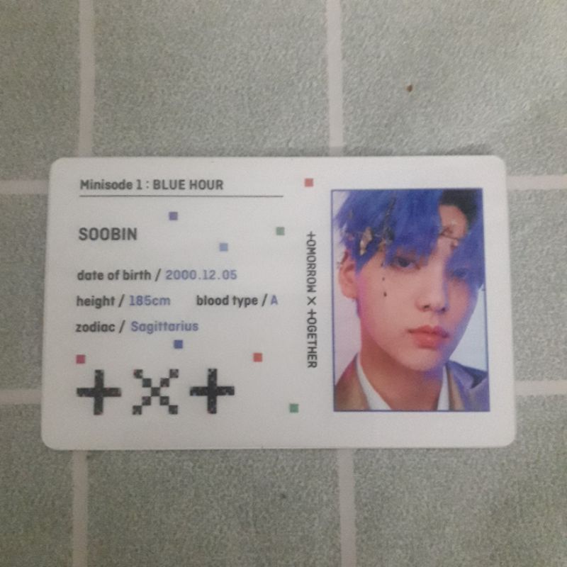 [Ib offer giá] Chính hãng card id TXT Soobin siêu cấp đẹp trai VR Blue Hour bo góc (đọc kĩ mô tả sản
