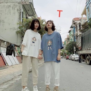 Áo thun cô gái tóc xoăn -TR
