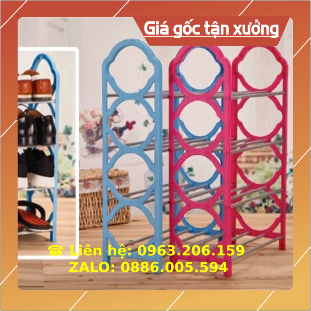 Kệ nhựa để giầy dép 4 tầng thông số 42x18x57cm