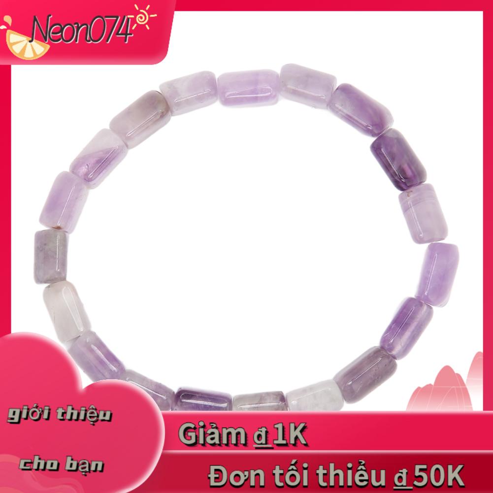 Neon074 Neon074 Vòng tay thạch anh tím Màu hỗn hợp Hoàn toàn tự nhiên pha lê có độ đàn hồi cao cho lễ kỷ niệm tiệc