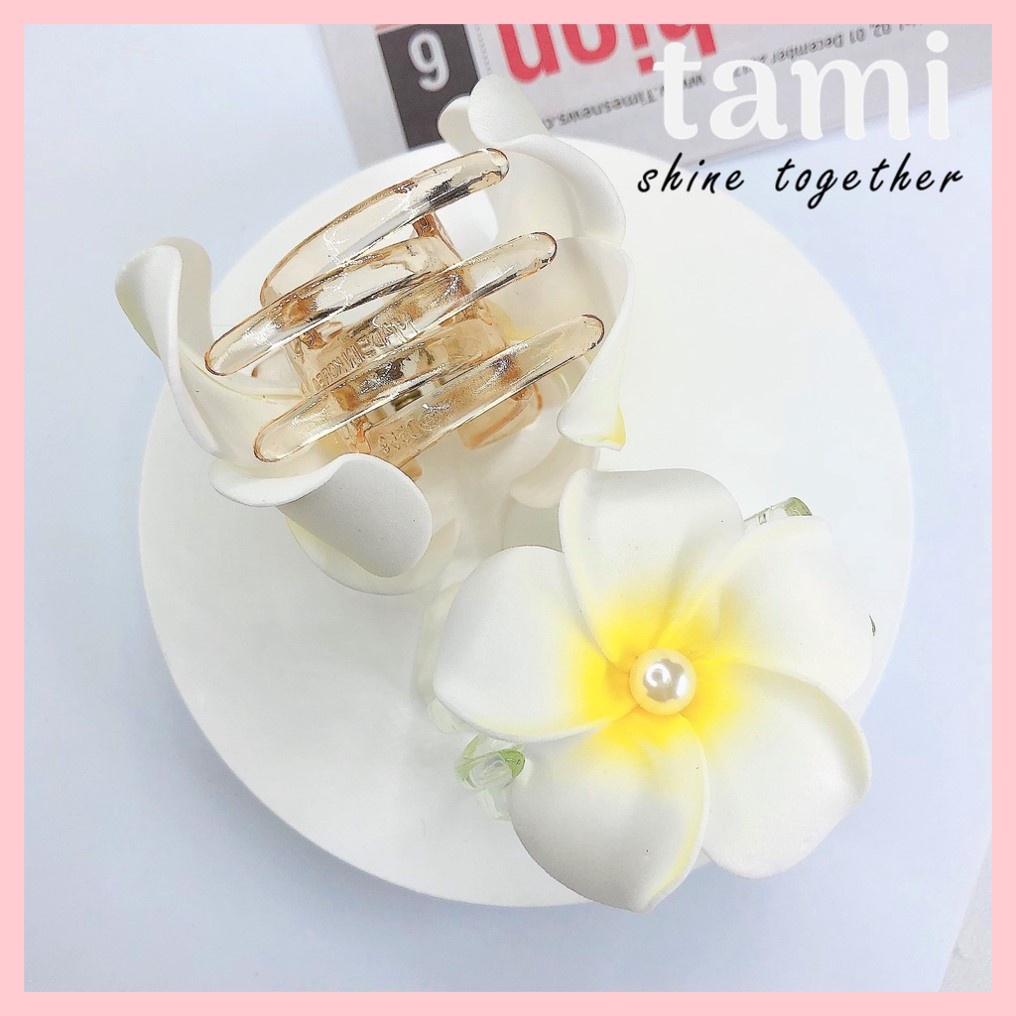 Gấp Tóc Hoa Sứ 3 răng, 5 răng Cao Cấp | Phụ kiện đi biển