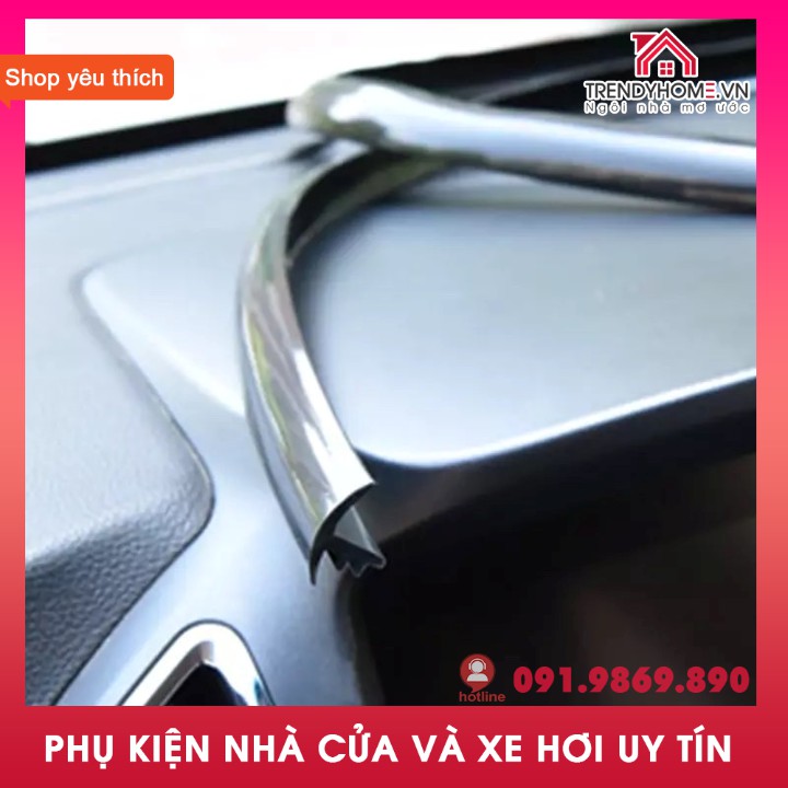 Bộ 1,6m Gioăng cao su chữ T nẹp chân kính lái ô tô, phù hợp mọi loại xe { Tặng que gài tiện lợi }