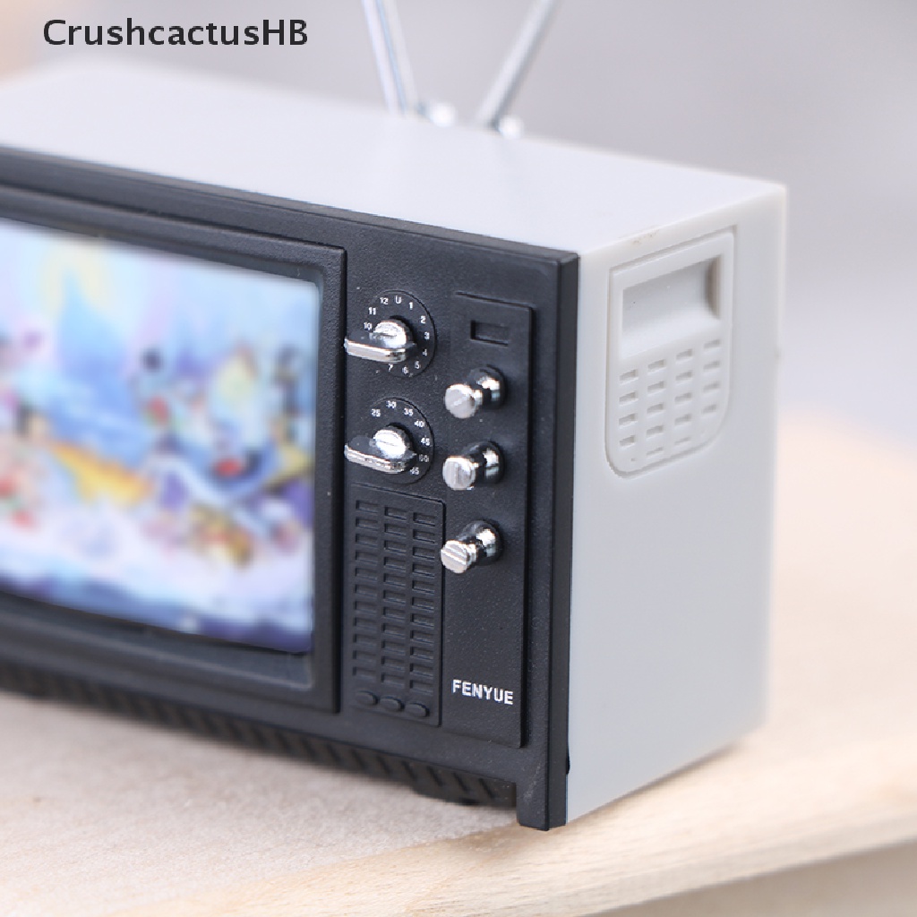 [CrushcactusHB] DollHouse Miniature ornaments Mini retro TV toy ornaments Hot Sell