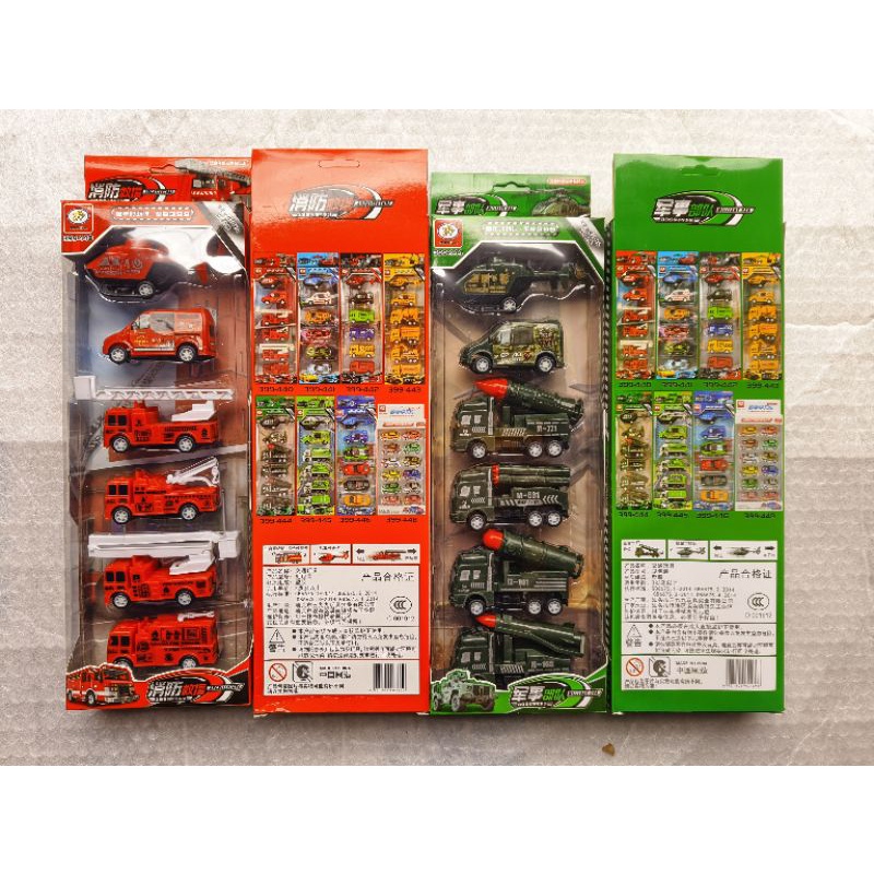 Set 6 mô hình xe cứu hỏa đồ chơi cho bé