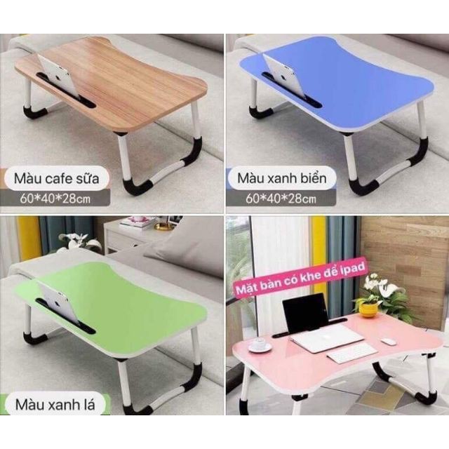 Bàn học mini chân gập - Có khe cắm Ipad - Điện thoại | BigBuy360 - bigbuy360.vn