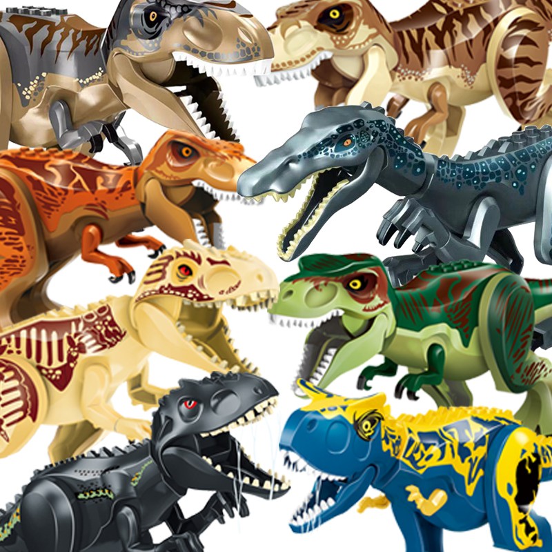 ❃Đồ chơi giáo dục xếp hình khủng long Lego Raptor Tyrannosaurus công viên mô Jurassic My World Boy