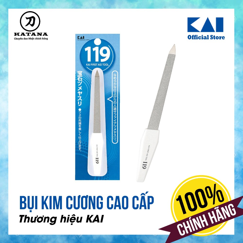 Dũa móng tay Nhật KAI KF1012 bụi kim cương cao cấp - BH 12 tháng 1 ĐỔI 1