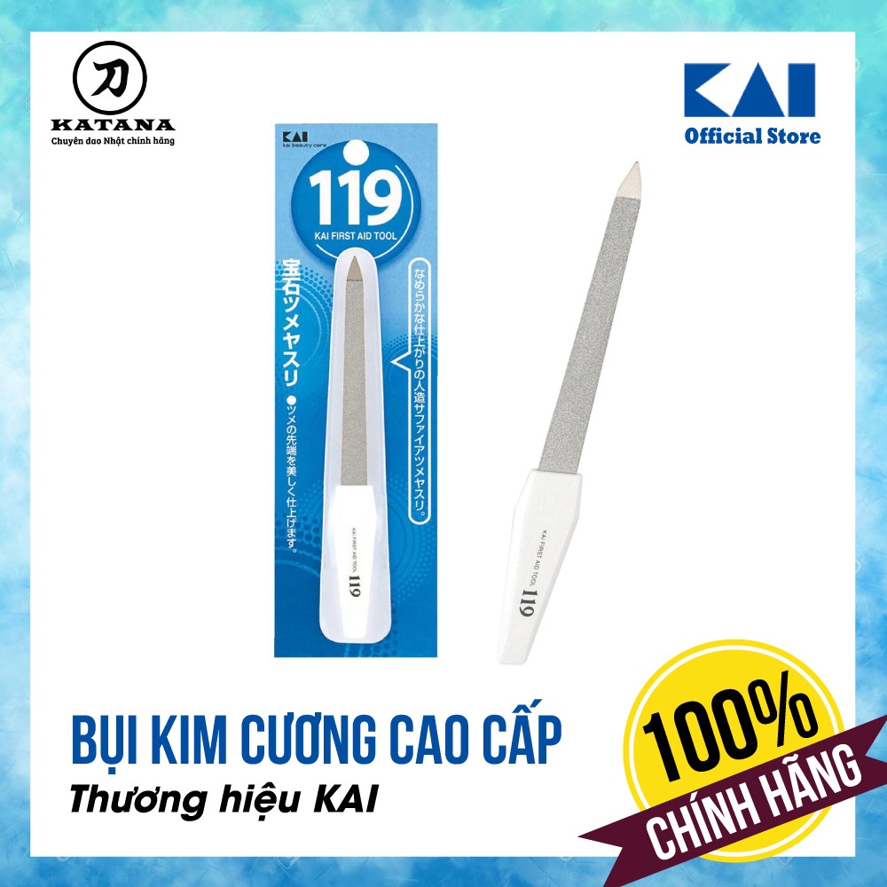 [CHÍNH HÃNG] Dũa móng tay Nhật KAI KF1012 bụi kim cương cao cấp - BH 12 tháng 1 ĐỔI 1