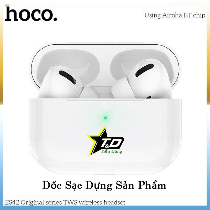 Tai nghe hoco es42 sạc không dây - Tai Nghe Bluetooth TWS Hoco ES42 V5.0 tích hợp mic đàm thoại