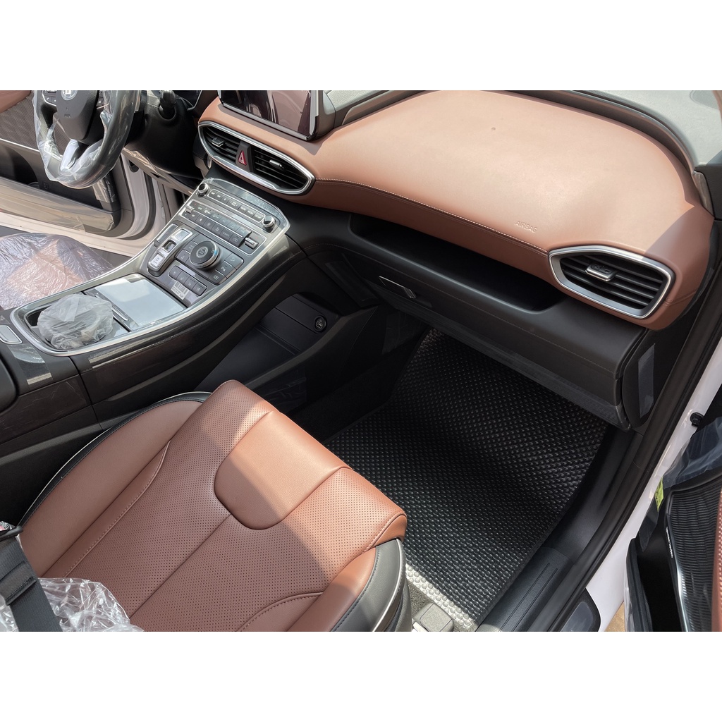 Thảm lót ô tô KATA cho xe Hyundai Santafe  - Khít với sàn, Chống trơn, Không mùi, Không ẩm mốc