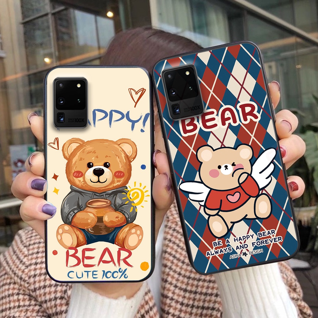 Ốp lưng Samsung S20 / S20 Plus / S20+ / S20 FE / S20 Ultra in hình cute, chú gấu thể thao tinh nghịch cực đáng yêu