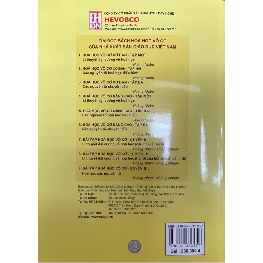 Sách - Bài Tập Hóa Học Vô Cơ Quyển II