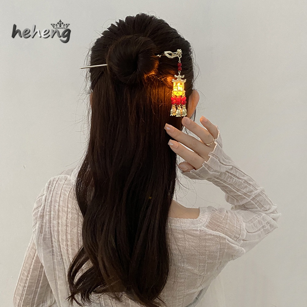 Kẹp Tóc Kim Loại Chống Trượt Phát Sáng Phong Cách Trung Hoa