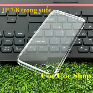 Ốp lưng IPhone 7/ 8, Iphone 7 plus/ 8 plus nhựa CỨNG TRONG SUỐT/ CỨNG NHÁM MỜ