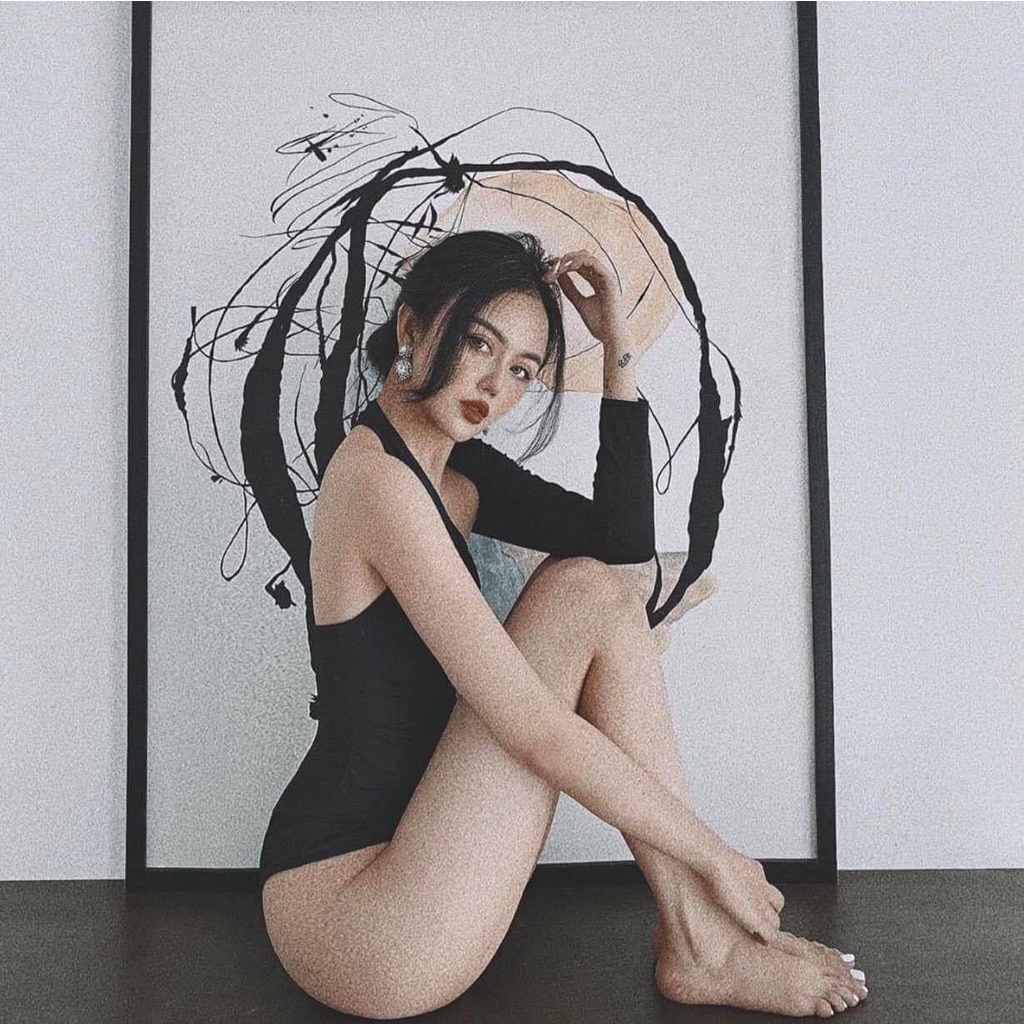 Đồ bơi một mảnh Bikini liền thân một ống tay dài cách điệu sexy