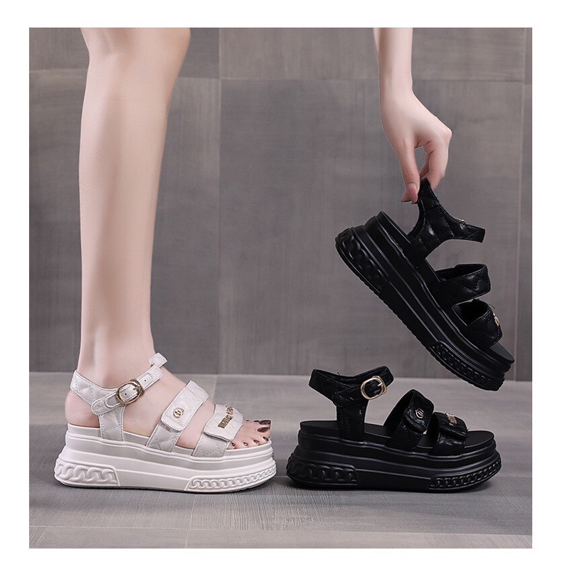 SANDAL ĐẾ BÁNH MỲ SIZE NHỎ 31 32 33 PHONG CÁCH RETRO CAO 7CM
