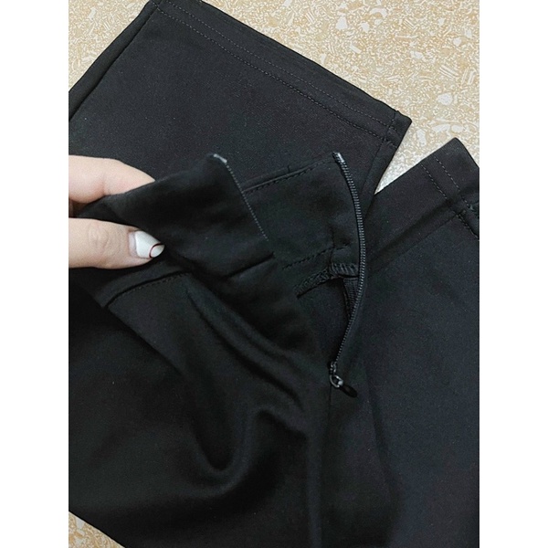 Quần legging ngố HM xuất dư, quần tregging lửng khoá sườn chất umi mùa hè mát rẻ đẹp basic dễ phối đồ